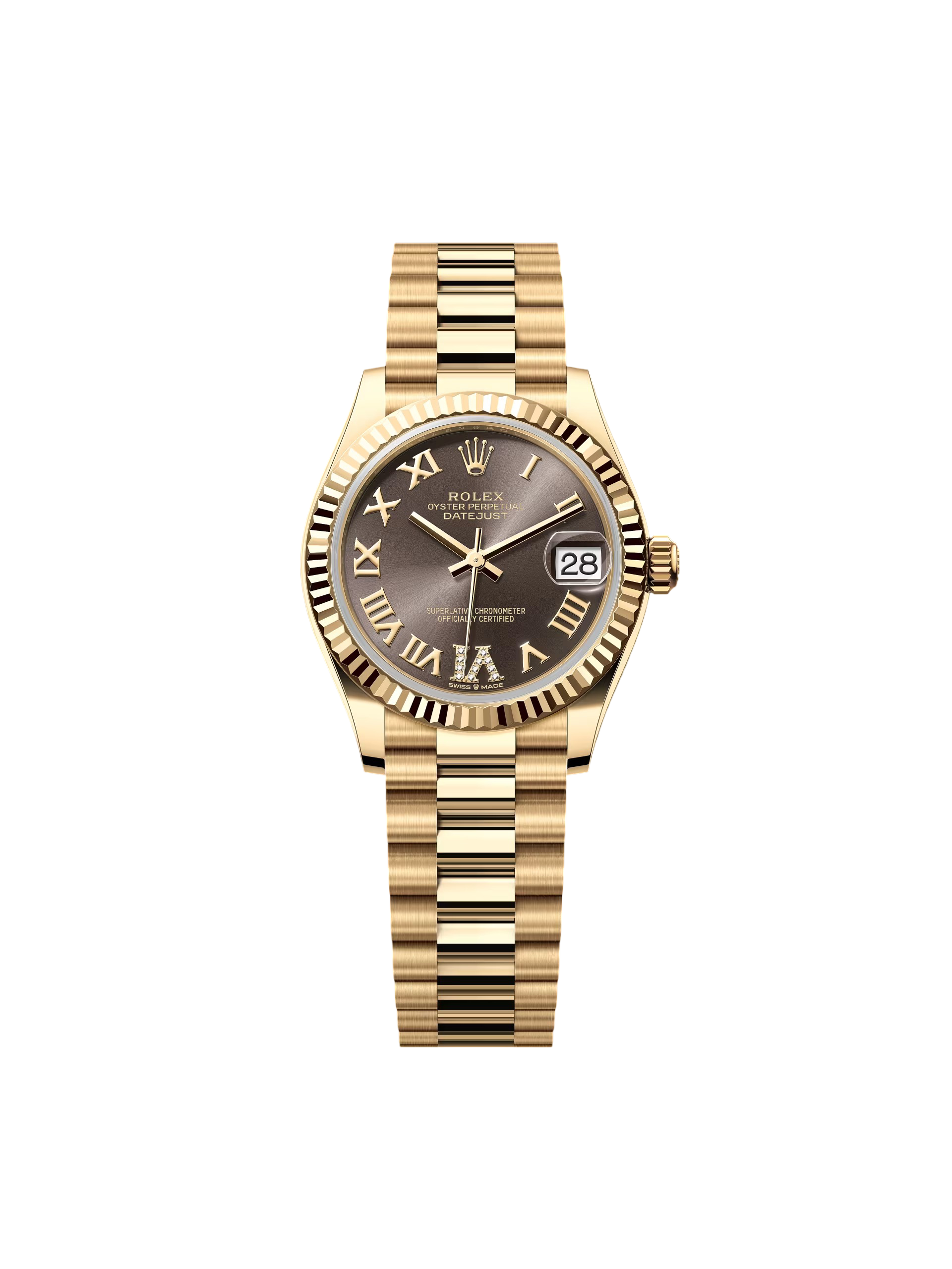 Rolex Datejust m278278-0032 Dark Grey 31mm Dial President Bracelet Watch