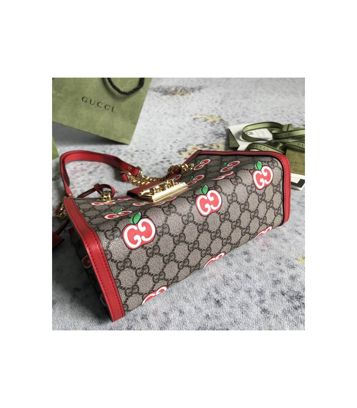 Gucci GG Apple Print Small Shoulder Bag