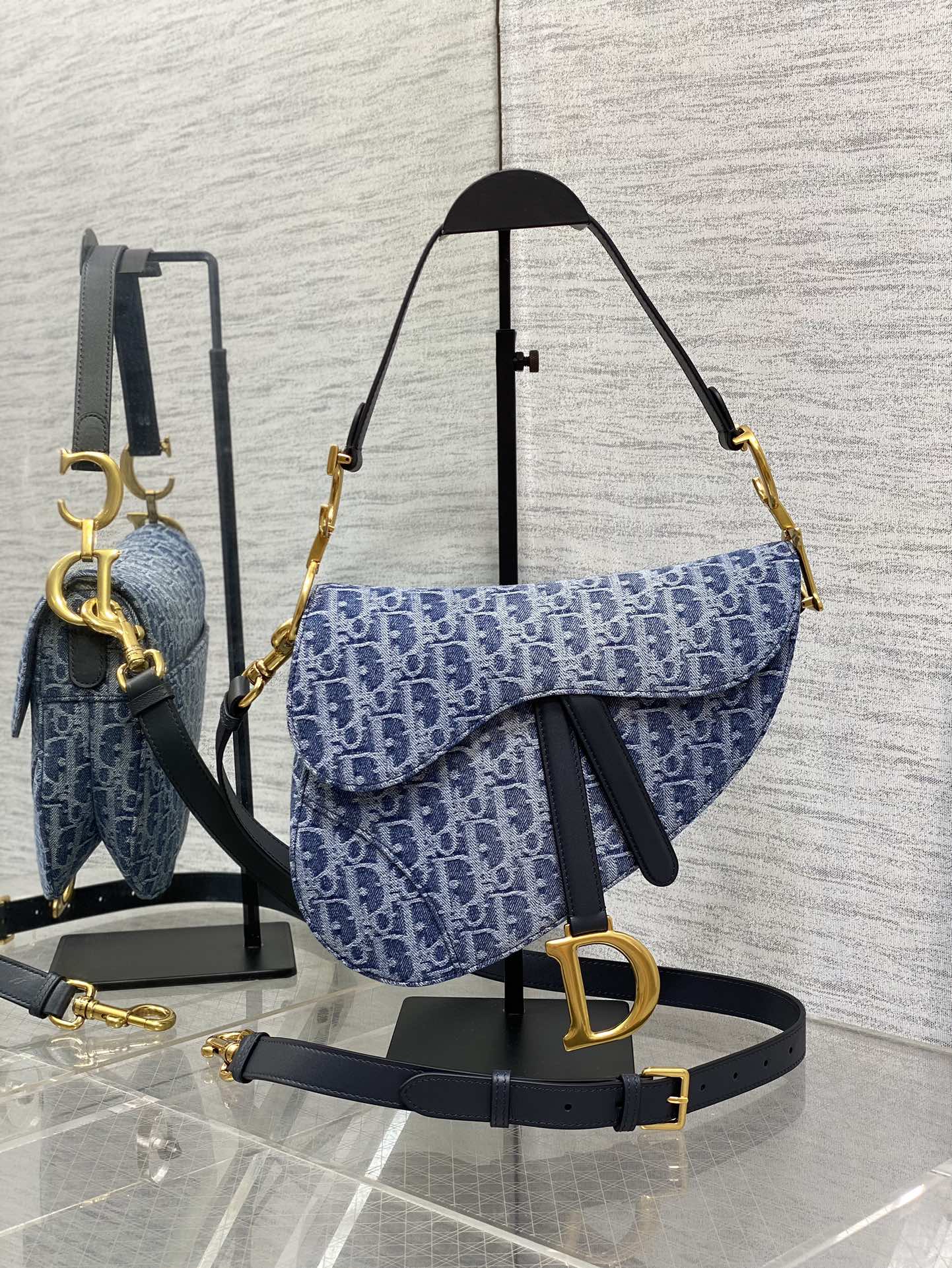 Dior- Original Leather Saddle Denim Bag