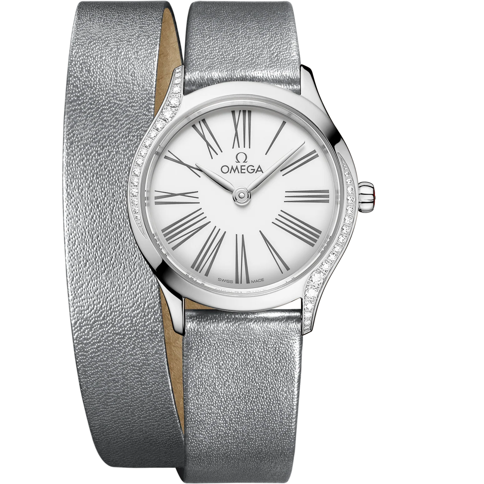Omega De Ville Mini Trésor 26mm White Dial with Diamonds Stainless Steel Strap 428.17.26.60.04.006