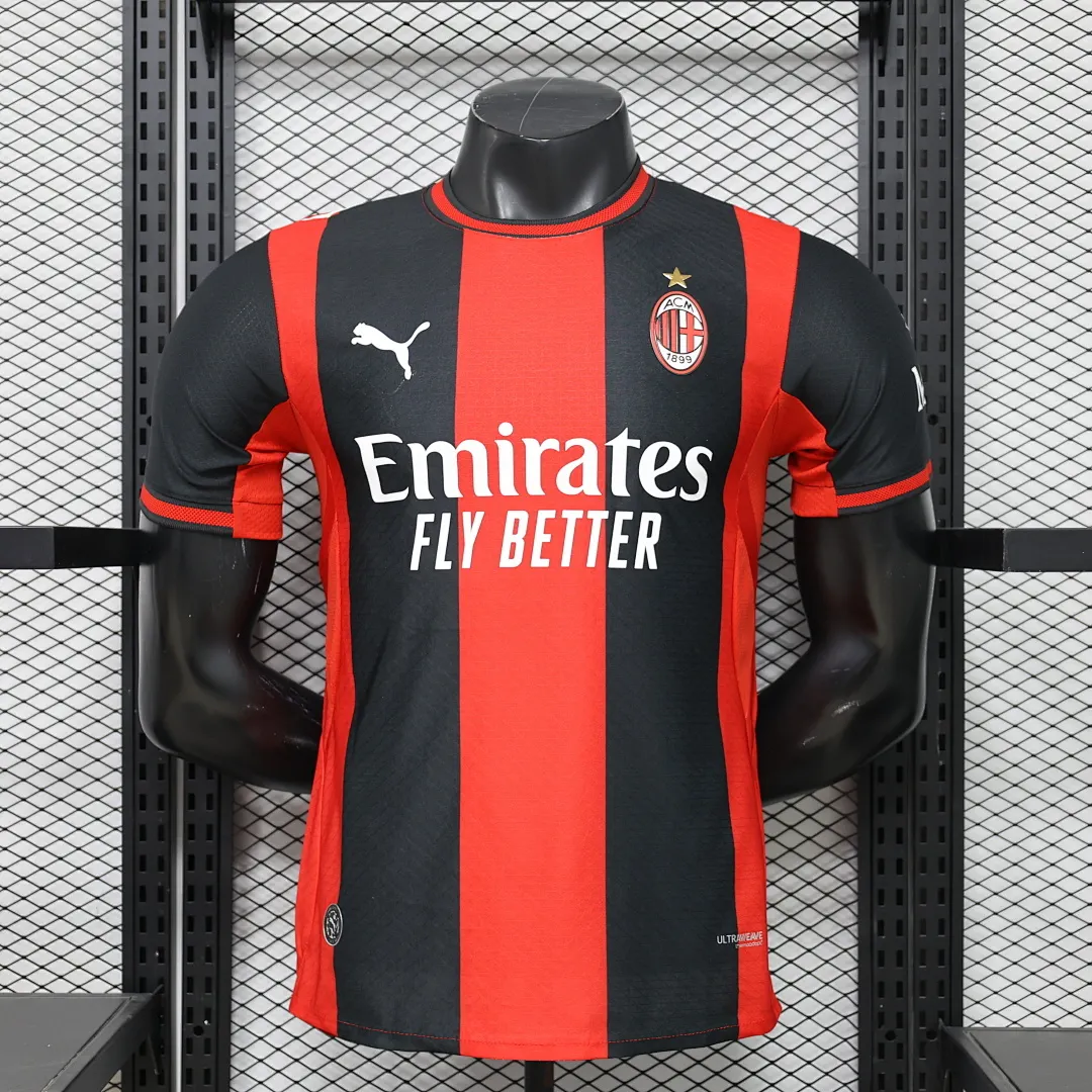 2026/27 Serie A AC Milan Team Home Football Jersey Player Version - JerseyFun