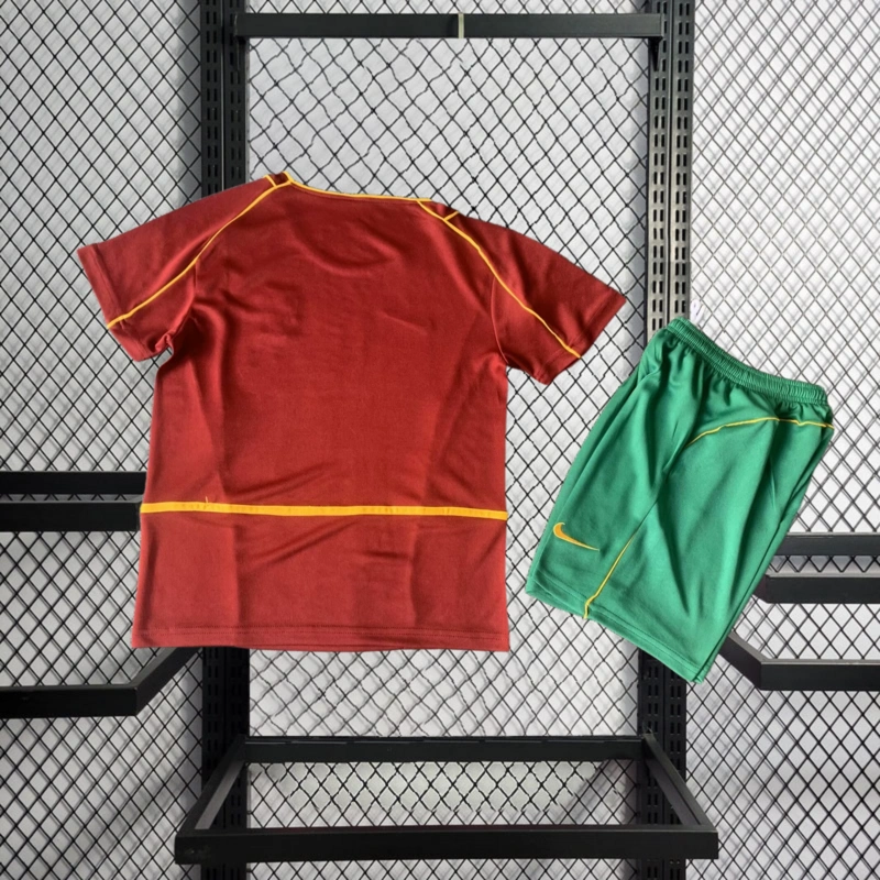Retro kids 2002 kids Portugal Home football jersey retro