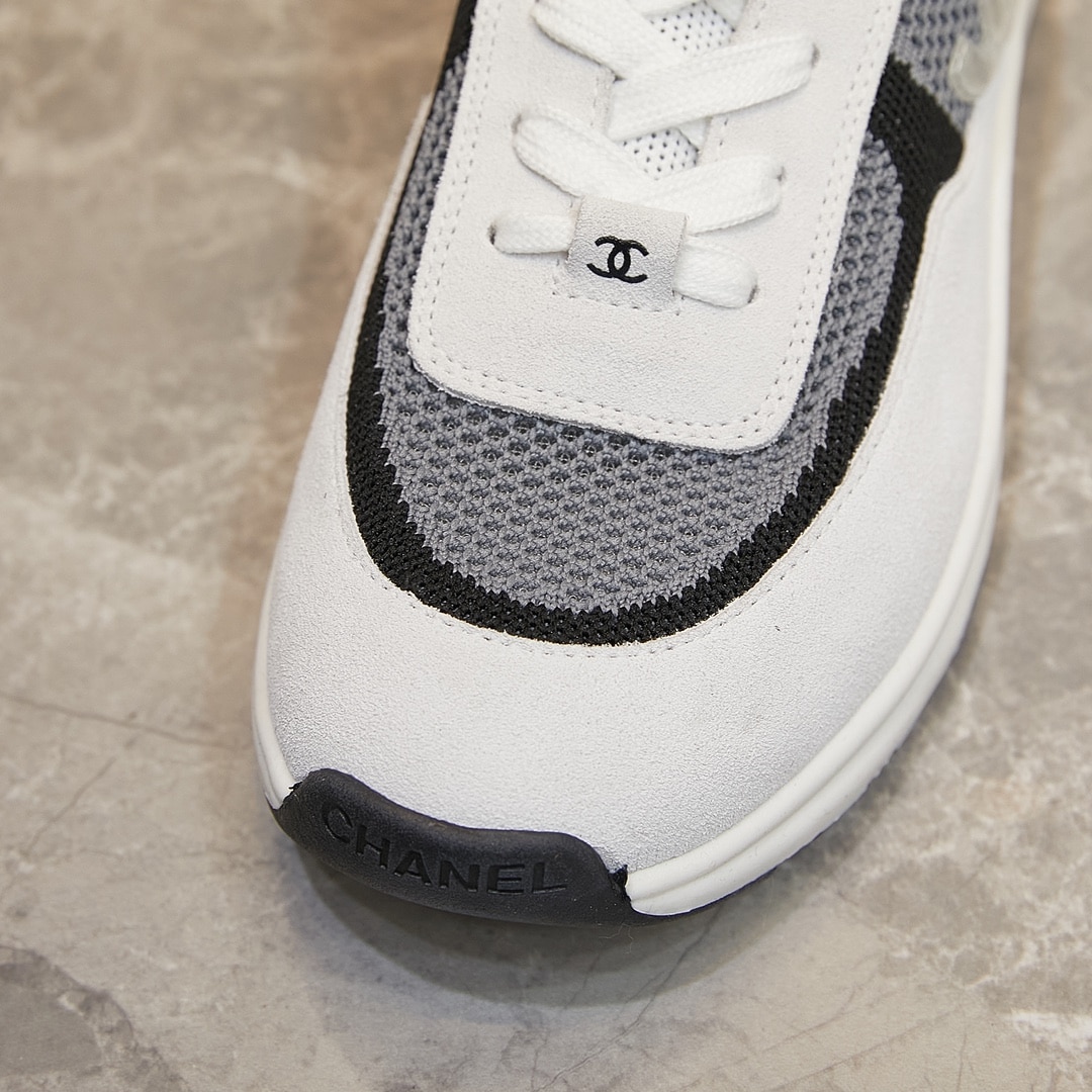 Chanel Cruise Sock Sneakers White Black