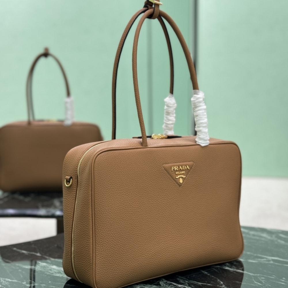 Prada Large Top Handle Bag Caramel 35Cm