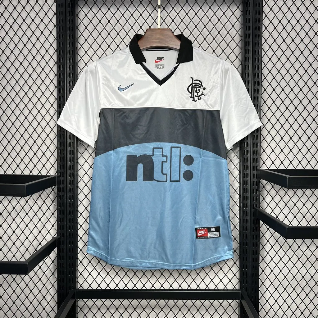 Retro 1999-00 Glasgow Rangers away football jersey Retro