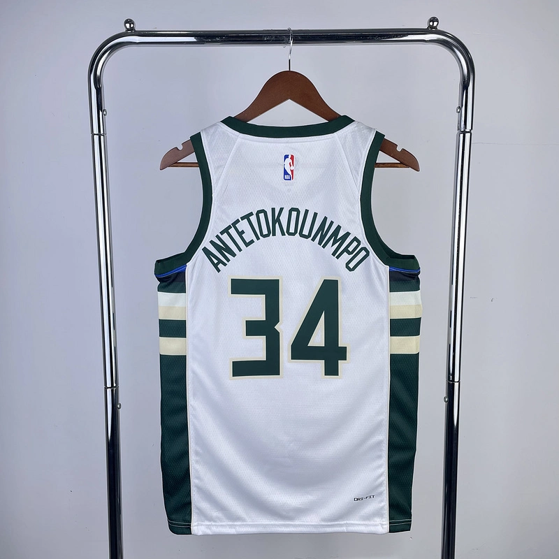 2023 NBA Milwaukee Bucks (34 ANTETOKOUNMPO) Basketball Jersey