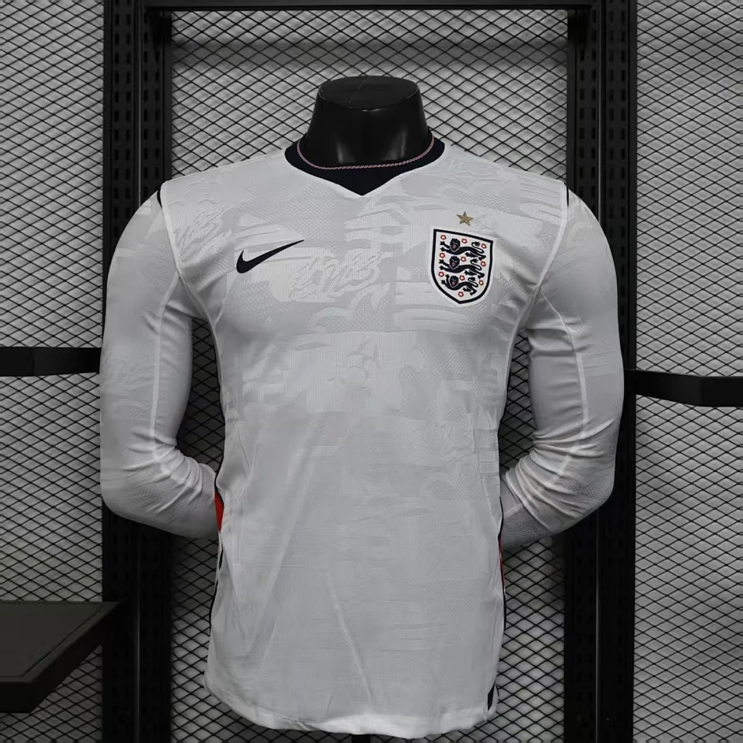 World Cup 2026 Long Sleeves England  Home Football Jersey Player Version