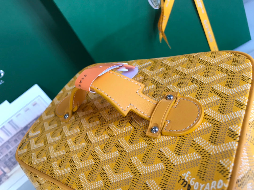 Goyard Muse Vanity Case 20 Cm Yellow Goyardine Canvas