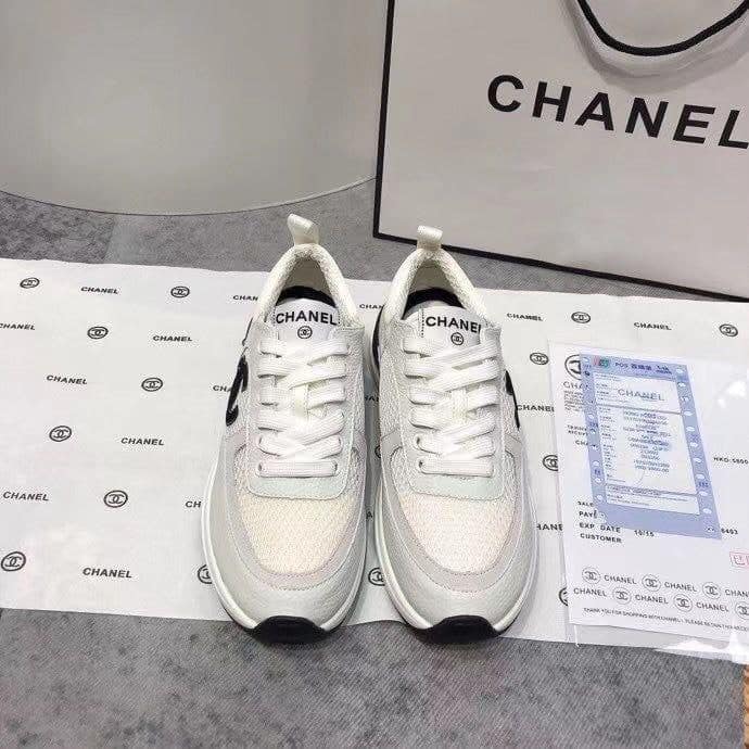 Chanel Cc Sneakers White