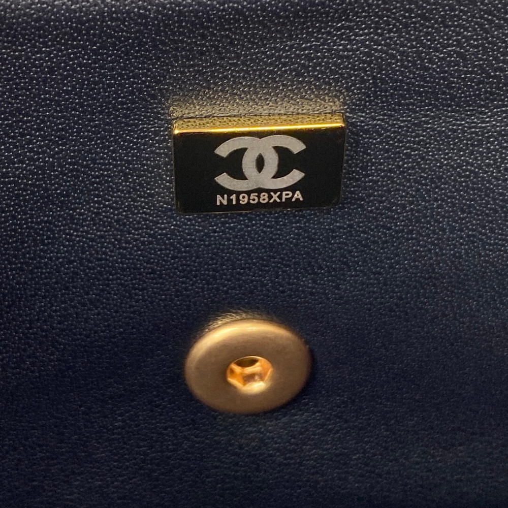 Chanel Mini Flap Bag With Gold Top Handle 20cm