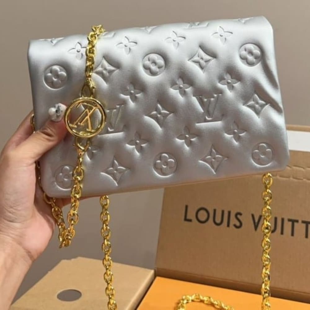 Louis Vuitton Pochette Coussin Bag Silver 20Cm M82017
