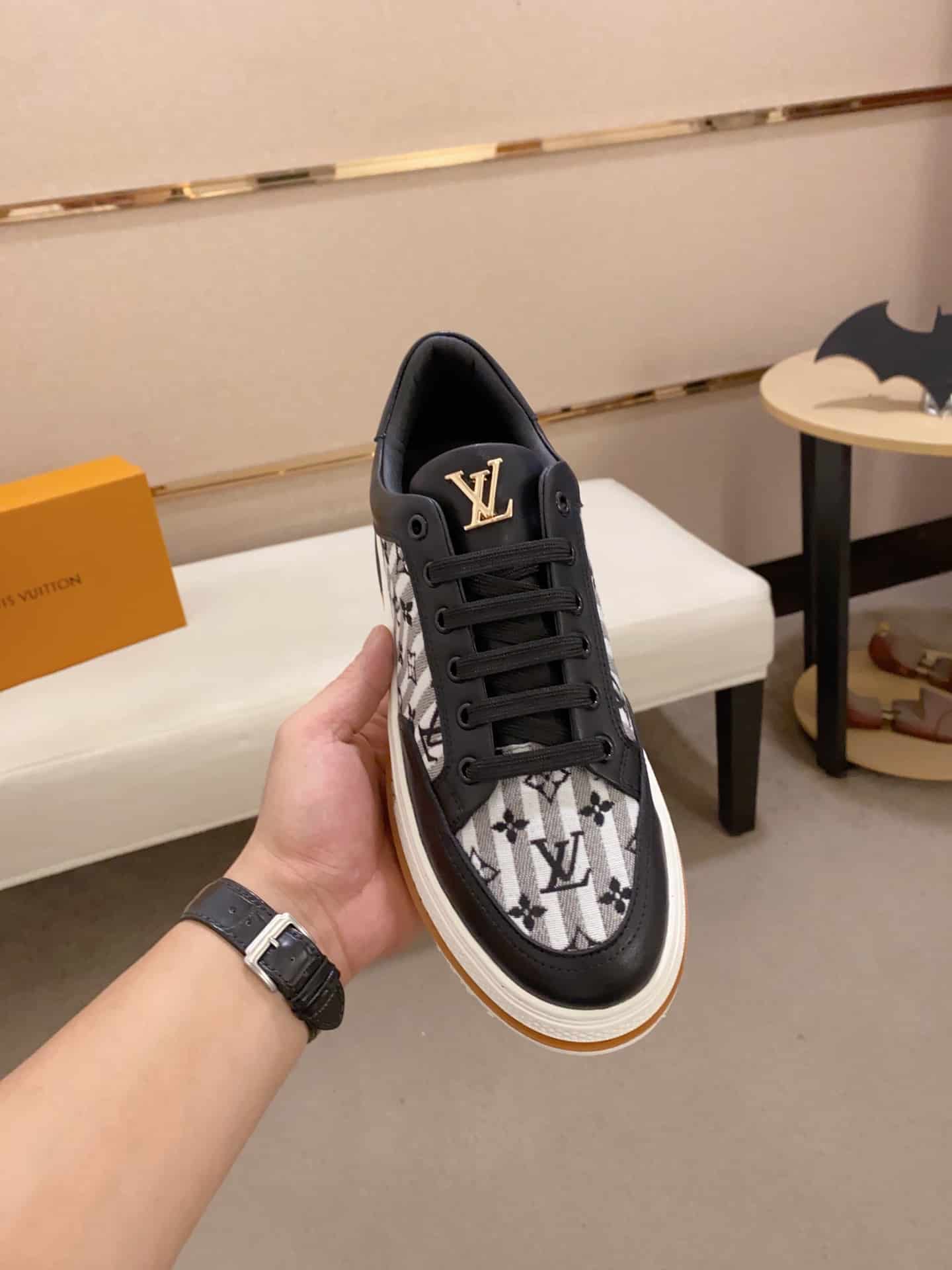 Louis Vuitton Time Out Sneaker Monogram Black
