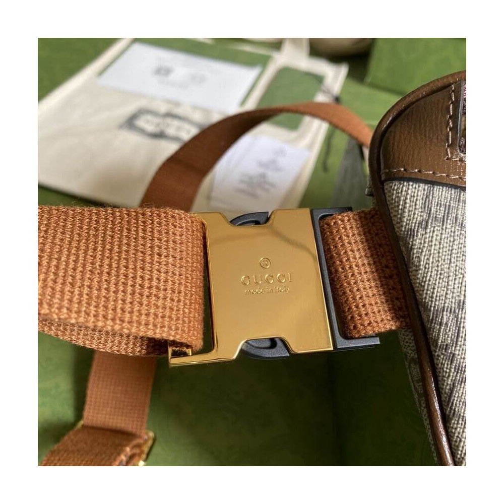 Gucci Belt Bag with Interlocking G in Brown GG Supreme