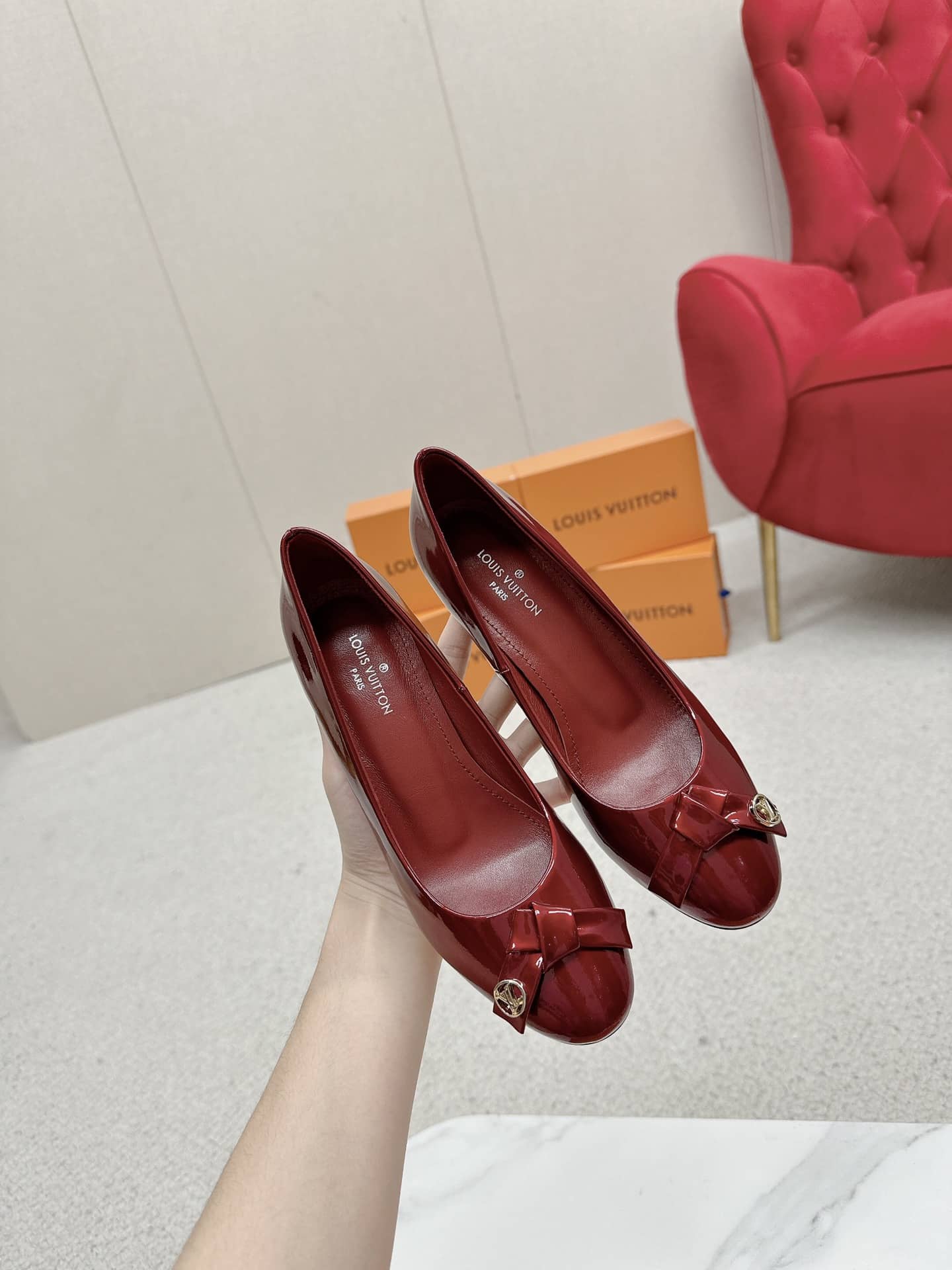 Louis Vuitton Fiancee Pumps Red
