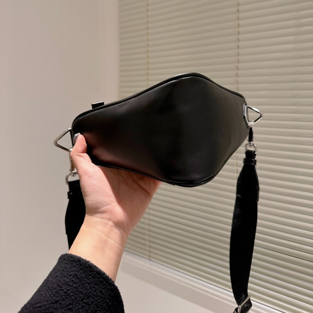 Prada Triangle Leather Mini Bag Black 27Cm 1Bh190 2Bya F0002 V Bro