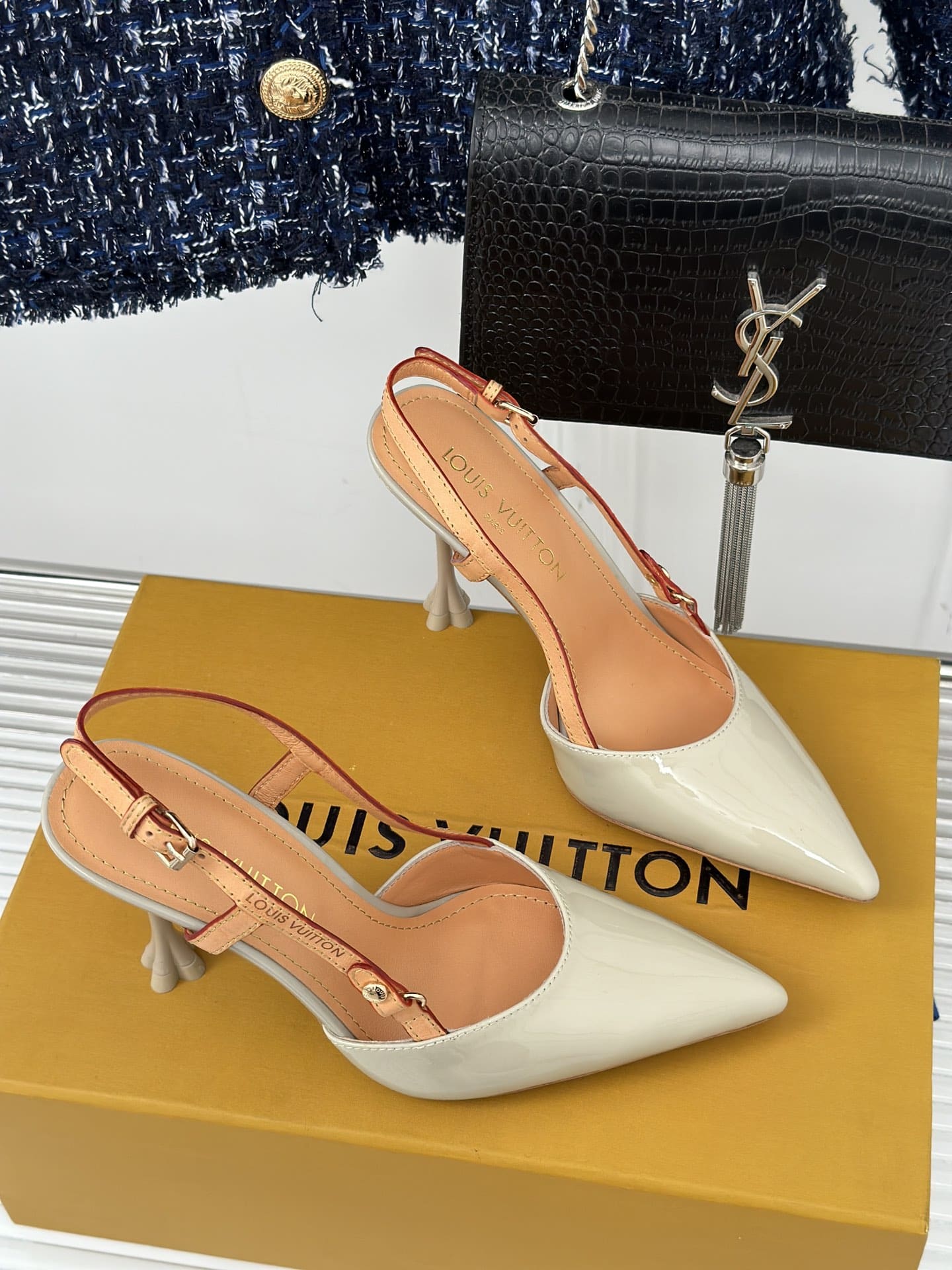 Louis Vuitton Blossom Slingback Pump Beige 1Ac8E0