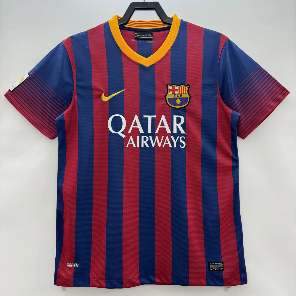 Retro 2013-14 Barcelona Home MESSI PIQUE XAVI A.INISTA PUYOL Football jersey retro