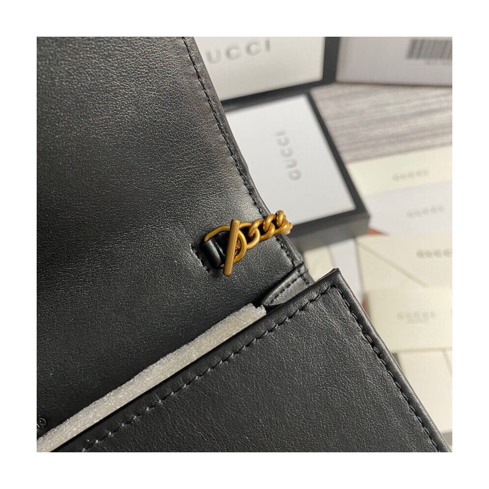 Gucci GG Marmont Mini Bag In Black Leather