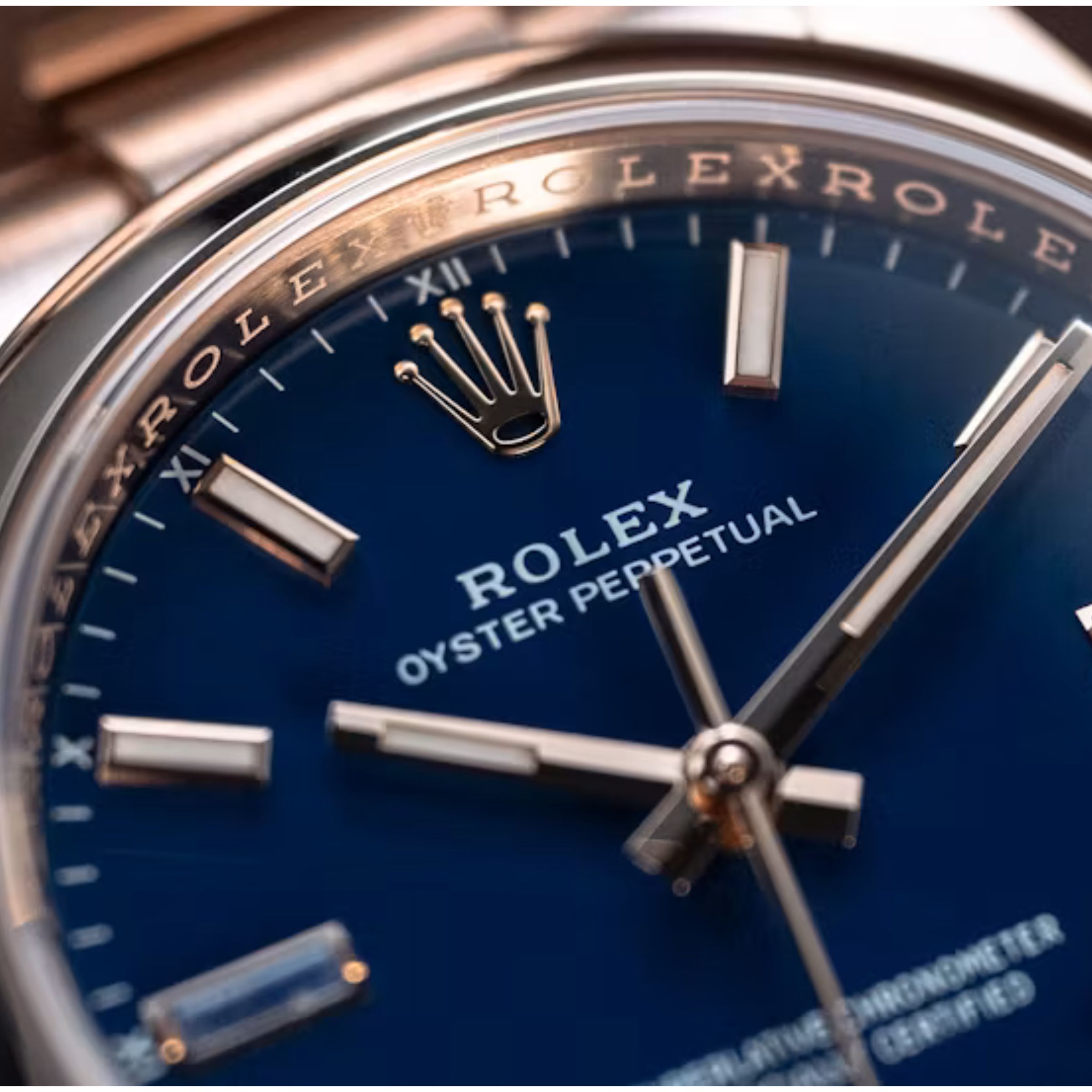 [Superclone] Rolex Oyster Perpetual 34mm Blue Stone Dial Oyster 124205
