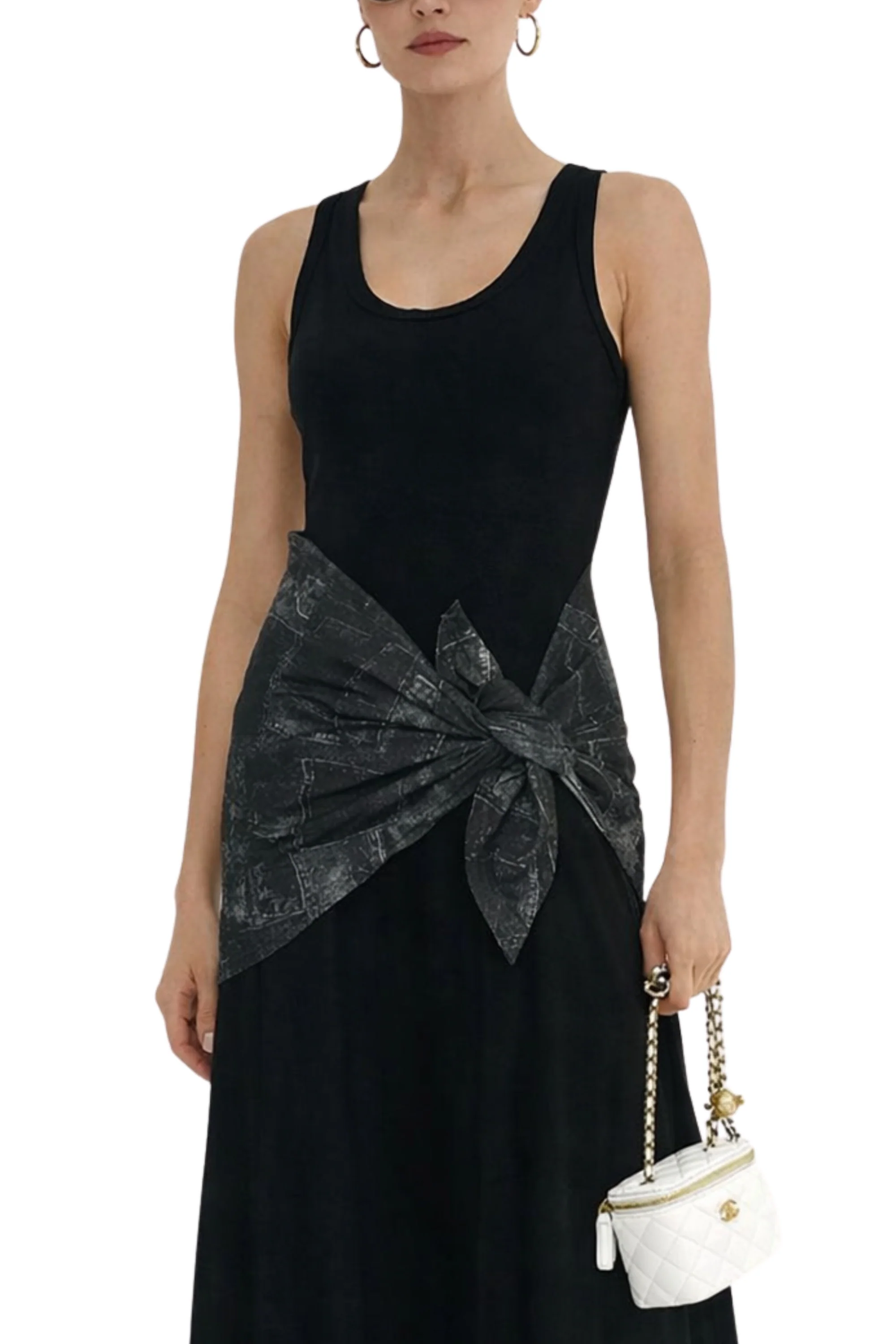 Midnight Marble Knot Dress