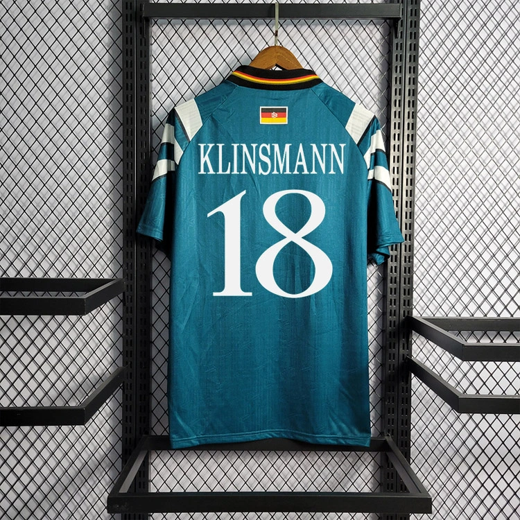 Retro 1996 Germany away MOLLER #7 Klinsmann #18 KUNTZ #11 Football jersey retro
