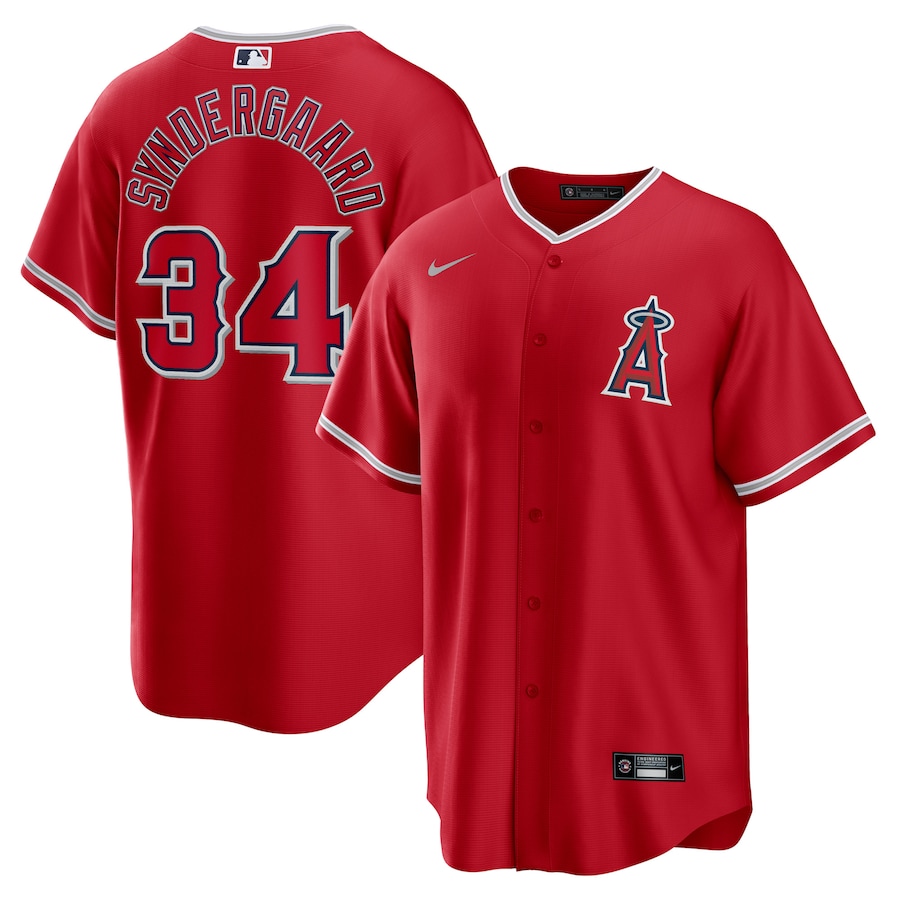 Noah Syndergaard Los Angeles Angels Alternate Player Jersey Red