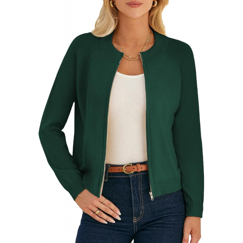 Women's Long Sleeve Zip Up Cardigan Sweaters
