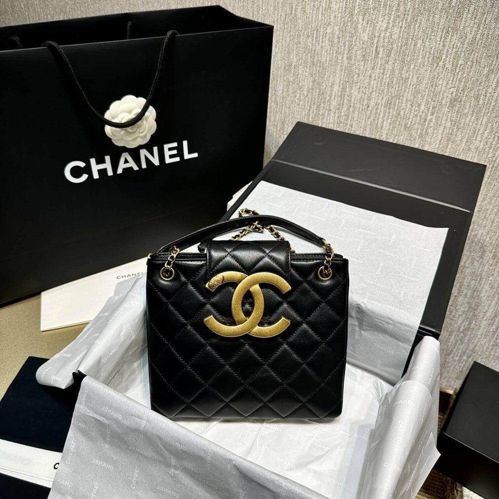 Chanel 24C Quilted Lambskin Shoulder Bag