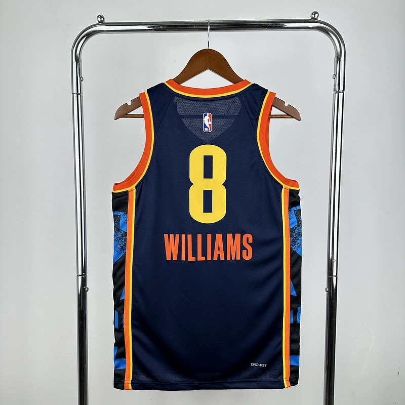 2025 NBA Oklahoma City Thunder 8 WILLIAMS Basketball Jersey