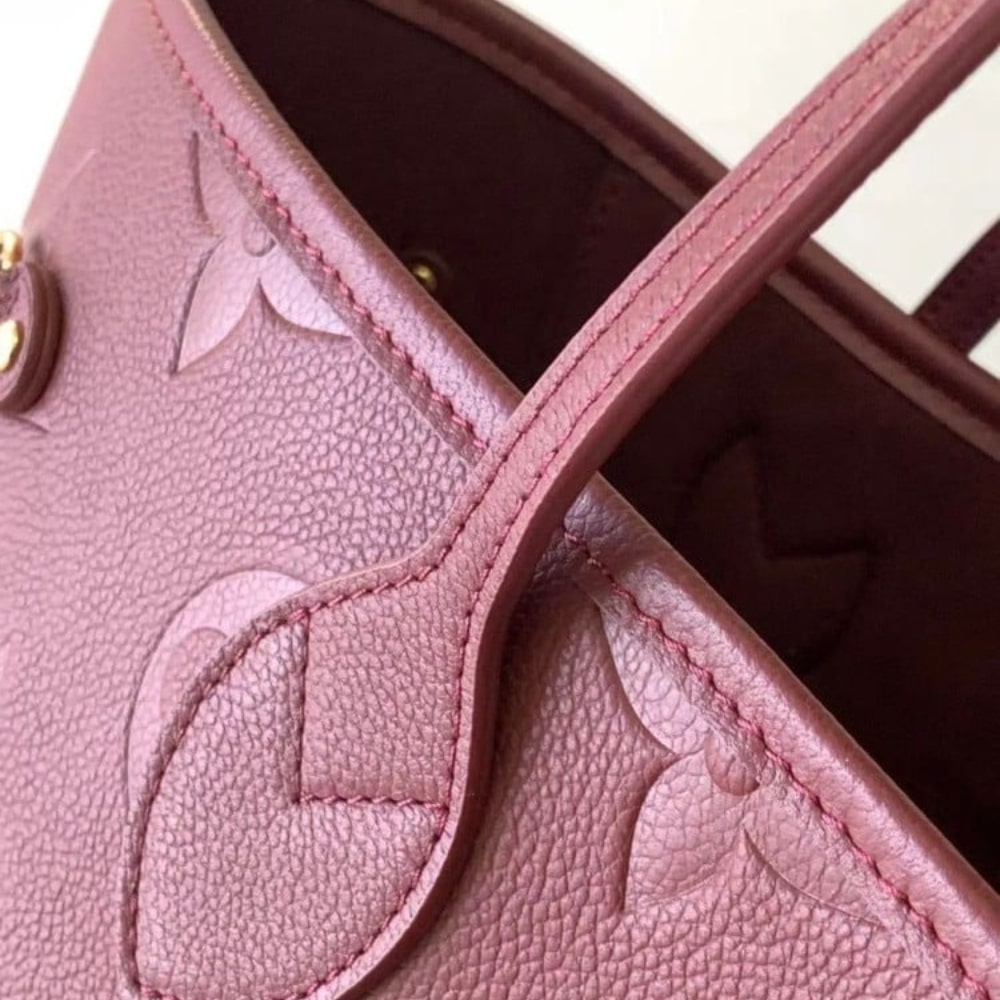 Louis Vuitton Neverfull MM Monogram Empreinte Wine Red 31Cm M25855