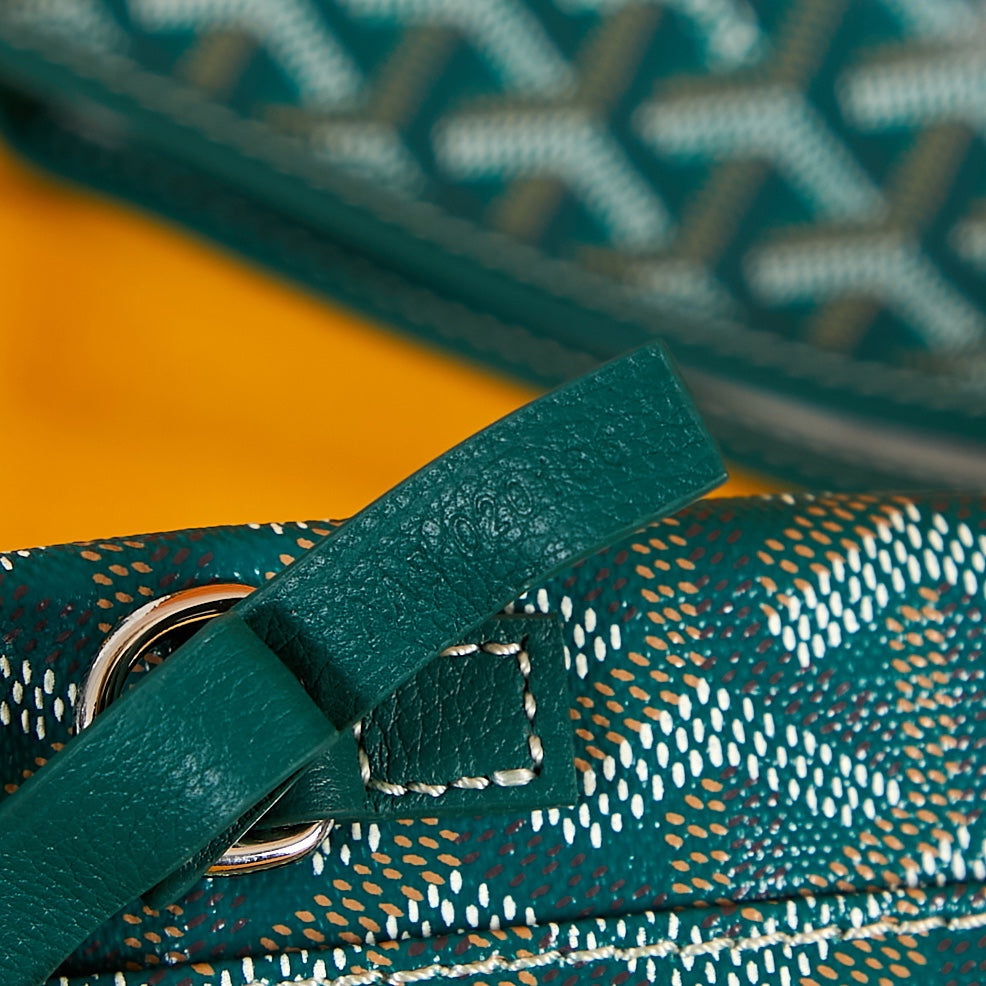 Goyard Saint Louis Pm 34Cm Green Canvas Chevroches Calfskin