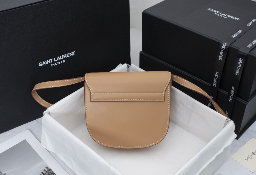 Saint Laurent Kaia Small Smooth Leather Beige