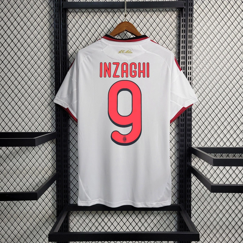 Retro 2009-10 AC Milan away ZAMBROTTA KAKA MALDINI RONALDINHO BECKHAM ELSHAARAWY PIRLO INZAGHI Football jersey retro