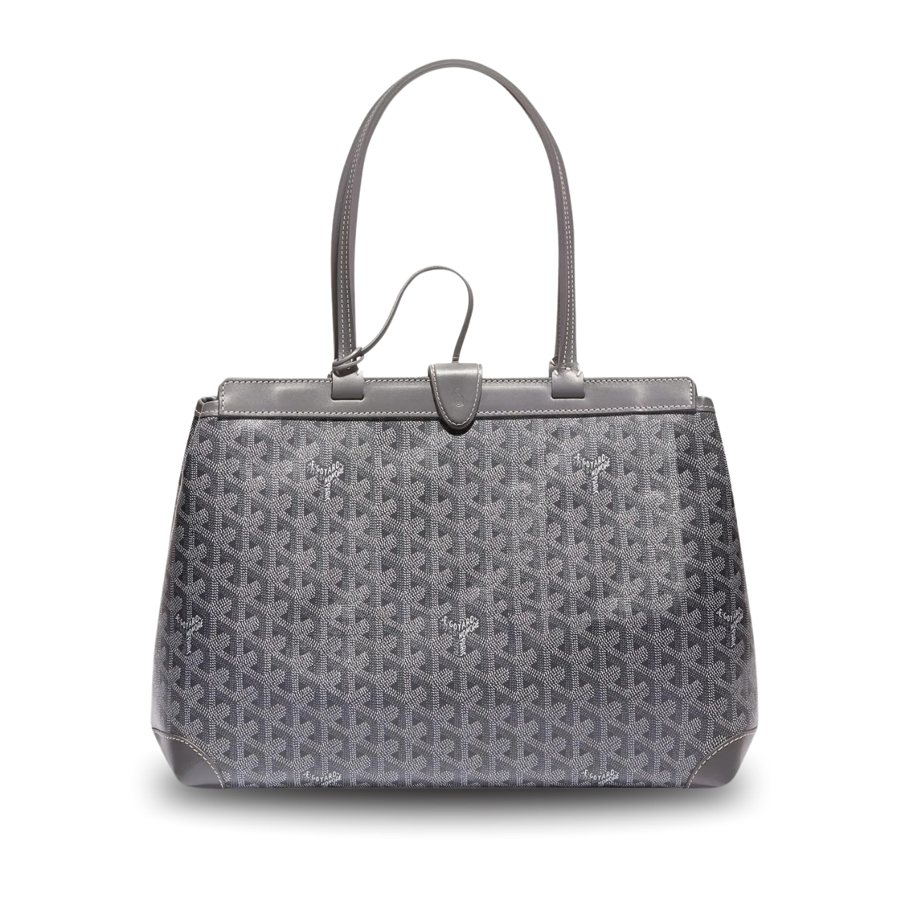 Goyard Bellechasse Biaude Pm Bag 36cm Gray Goyardine Canvas And Calfskin Trim