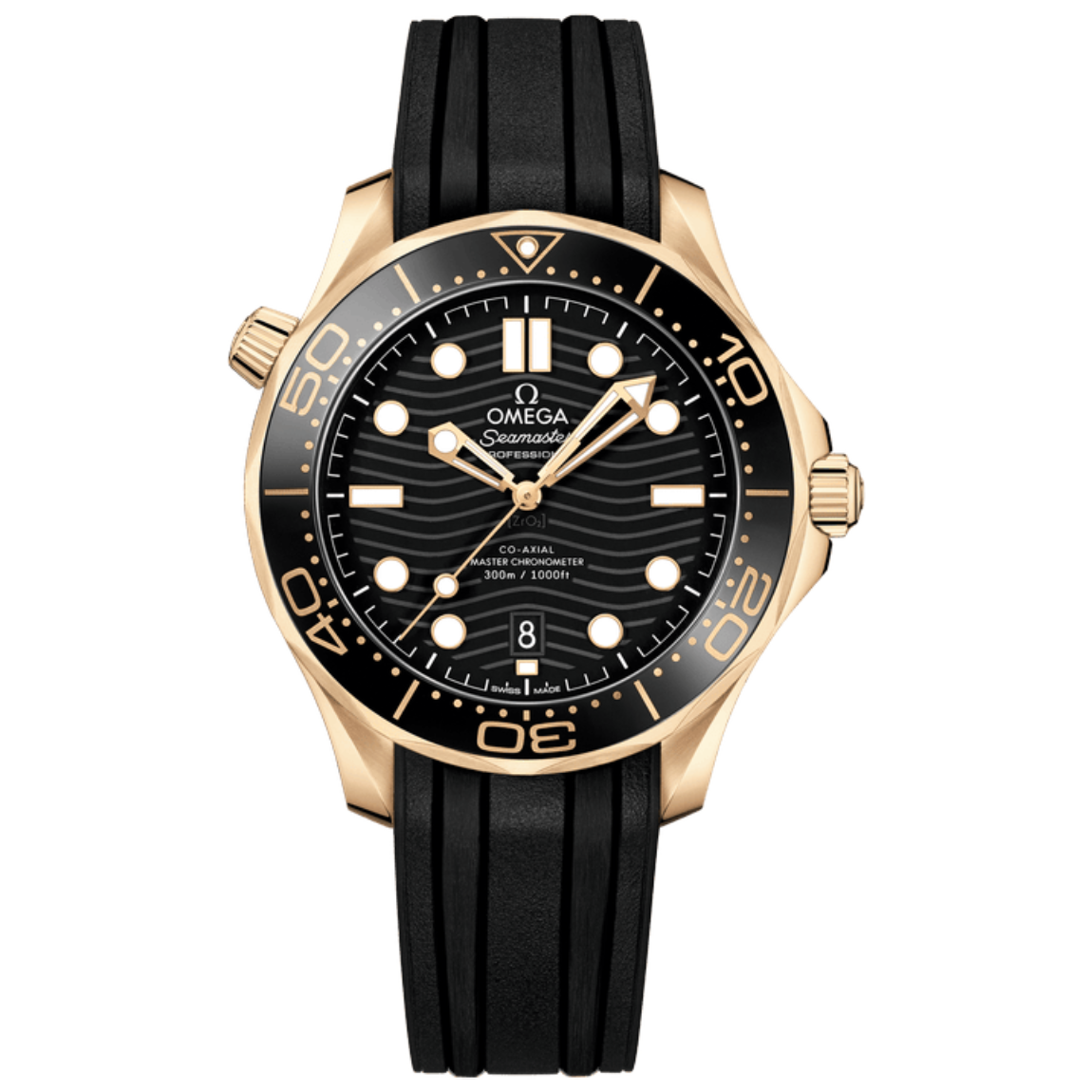 Omega Seamaster 300m Diver's Watch, 42mm, Moonshine Gold Case with Rubber Strap