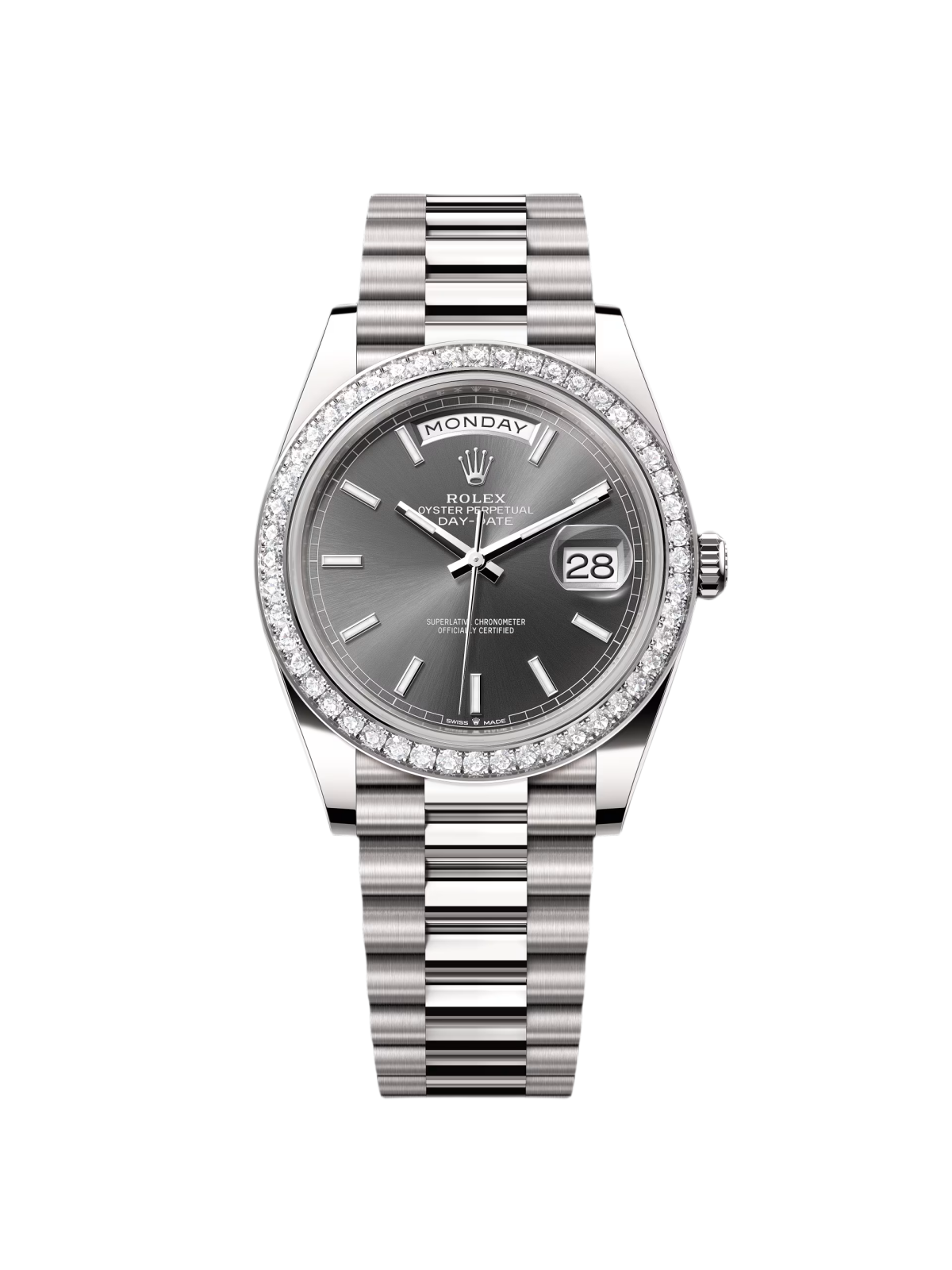 【Super Clone】RLX  Day-Date 40mm 228349RBR-0041 Slate Dial President Bracelet