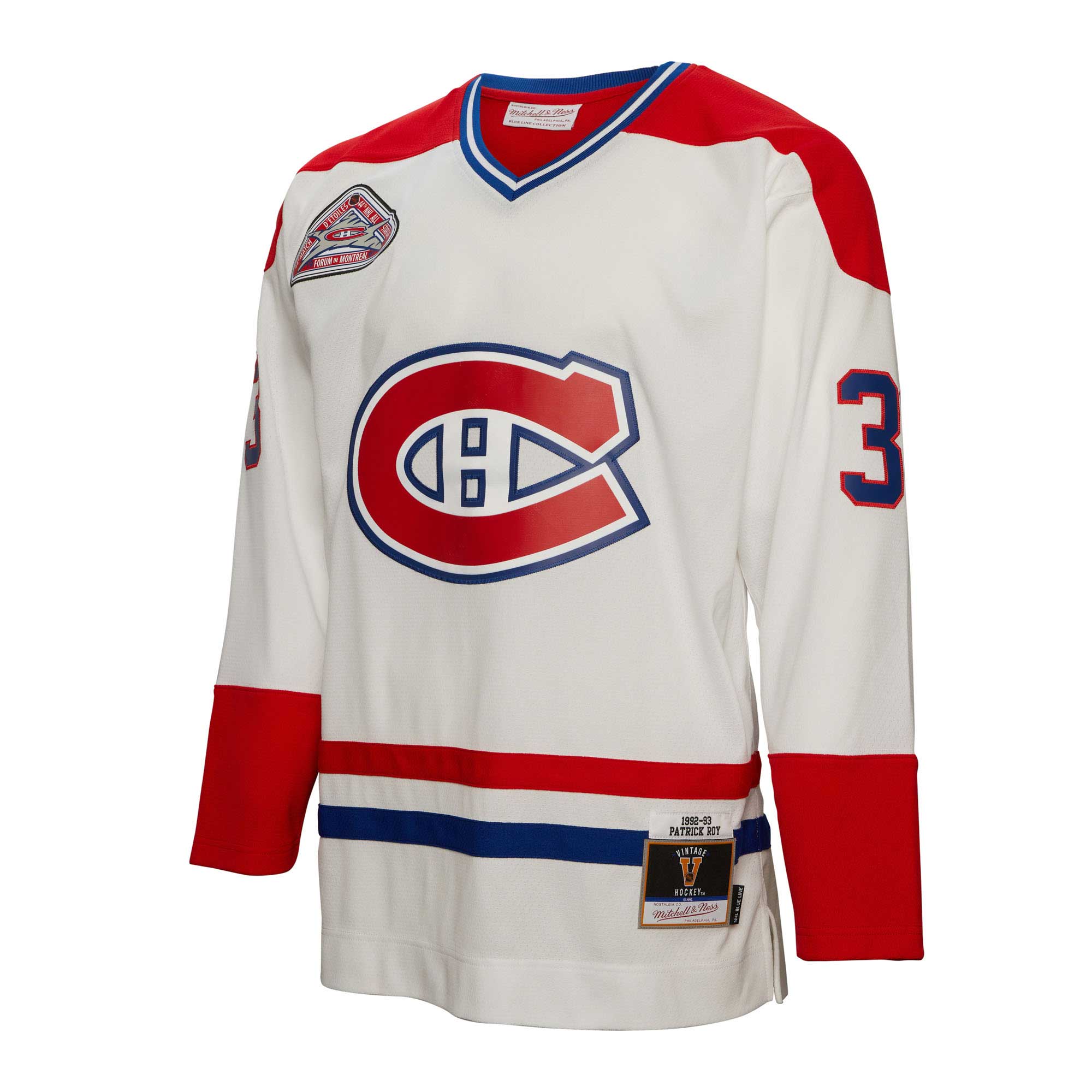 Patrick Roy Montreal Canadiens Mitchell & Ness  1992/93 Blue Line Player Jersey – White