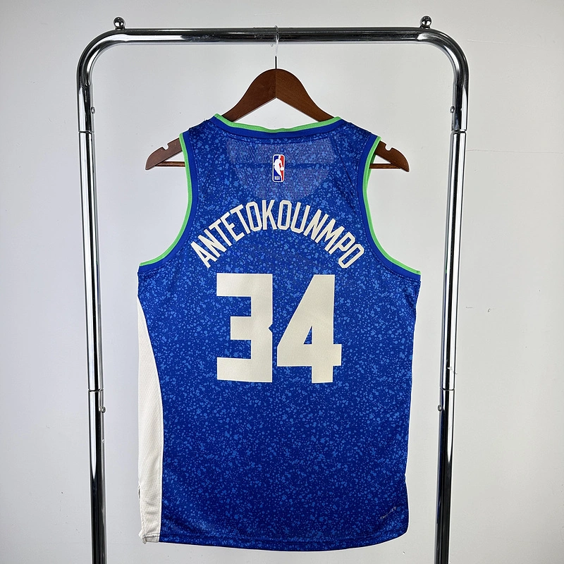 2024 NBA Milwaukee Bucks (34 ANTETOKOUNMPO) Basketball Jersey