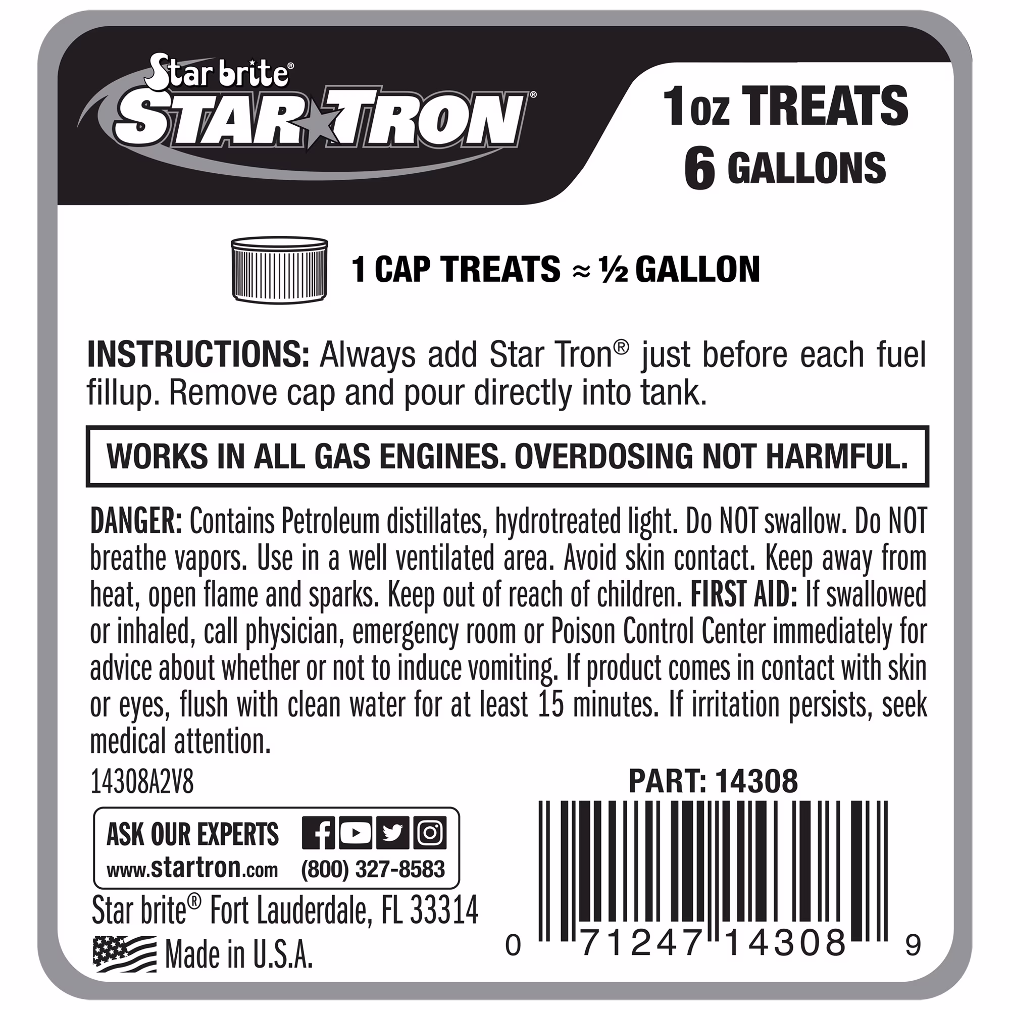 Star Tron Enzyme Fuel Treatment - Small Engine Formula – Gas Additive Rejuvenates & Stabilizes Old Gasoline - Cures & Prevents Ethanol Problems