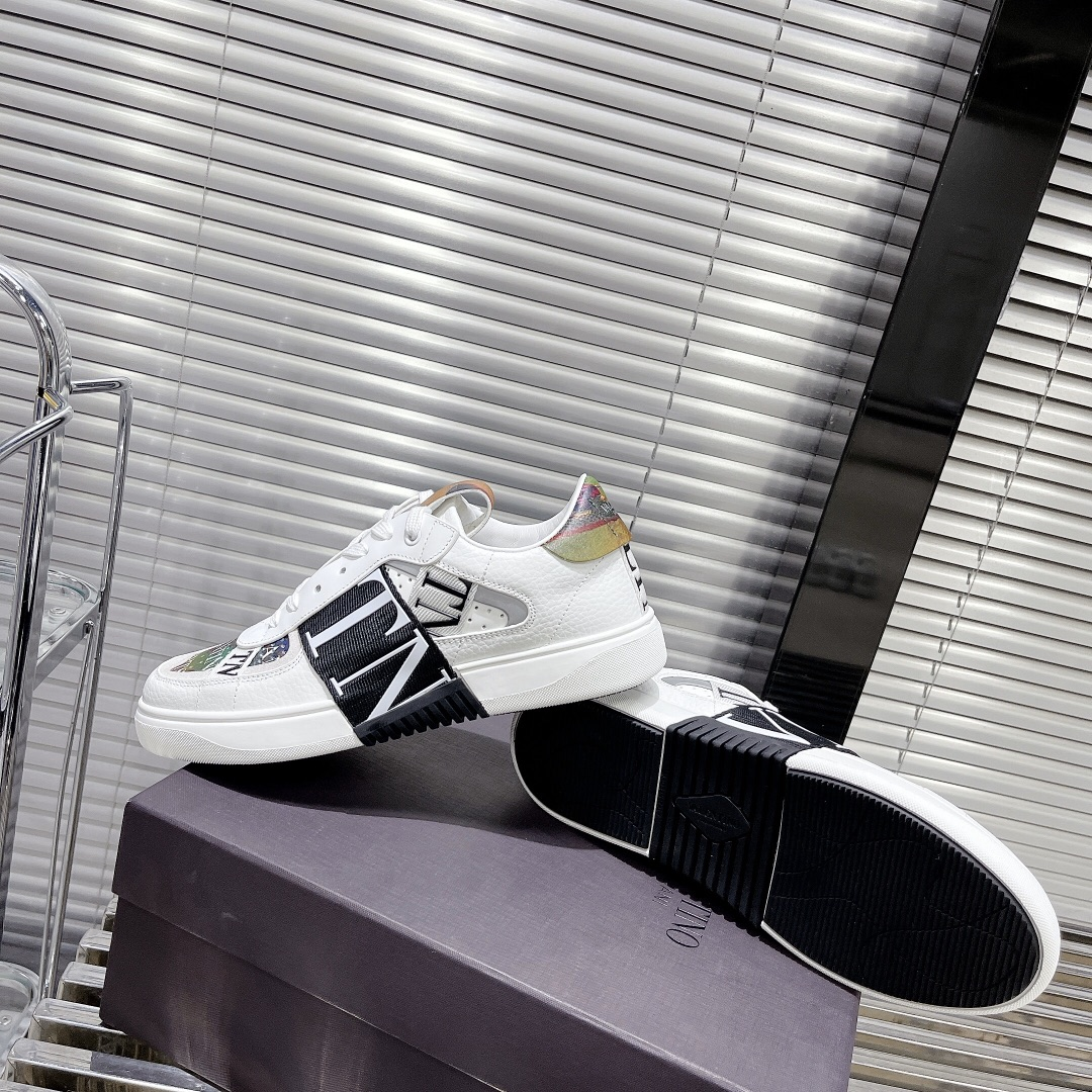 Valentino ONE STUD lace-up sneakers in calfskin