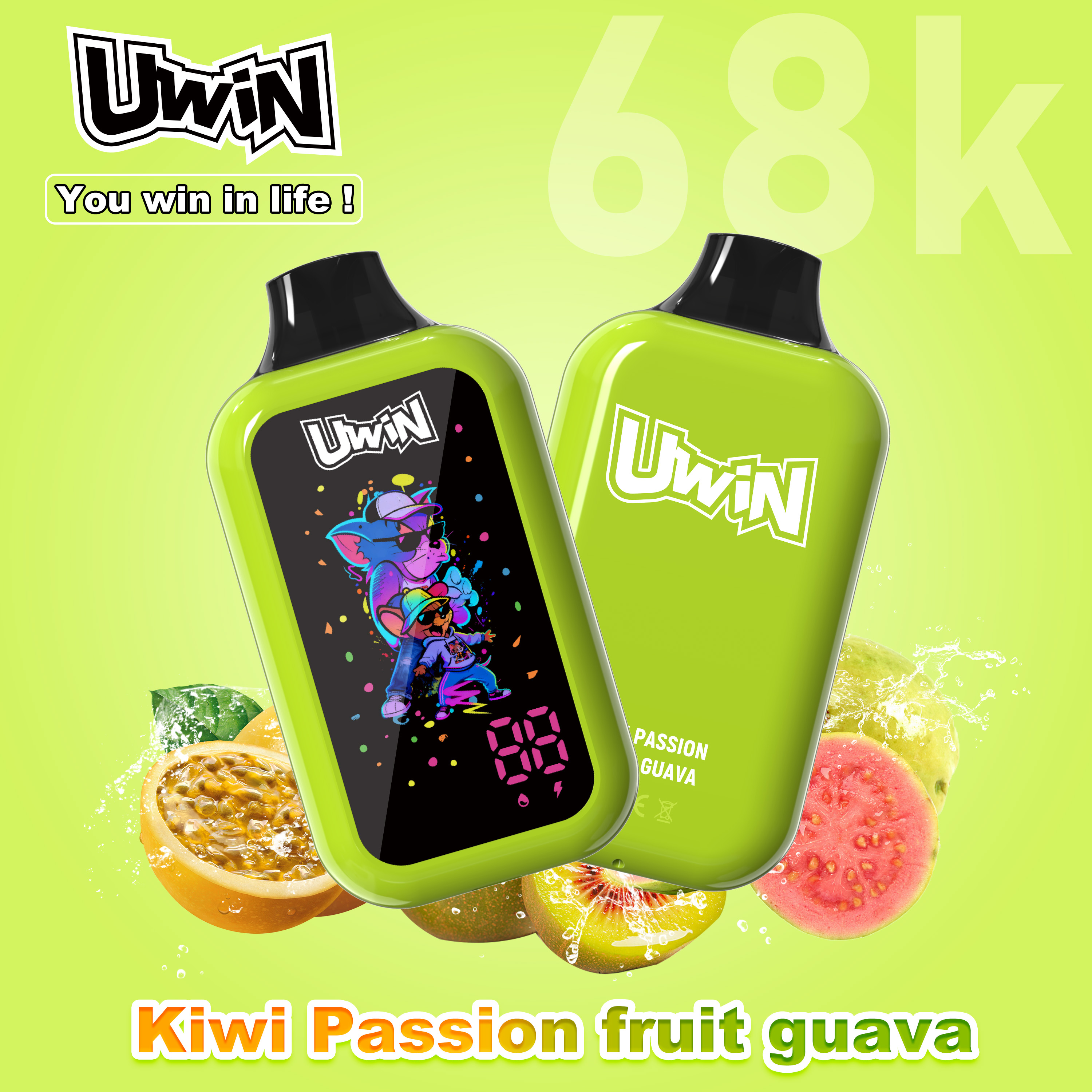 【New Arrive】Uwin digital box 68K Puffs | 0% 2% 3% 5%