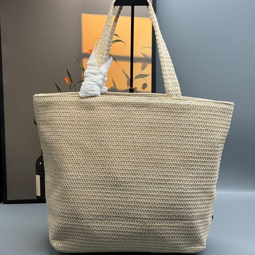Prada Raffia Tote Bag Natural 32cm 1BG392 2C2T F0018 V OOL