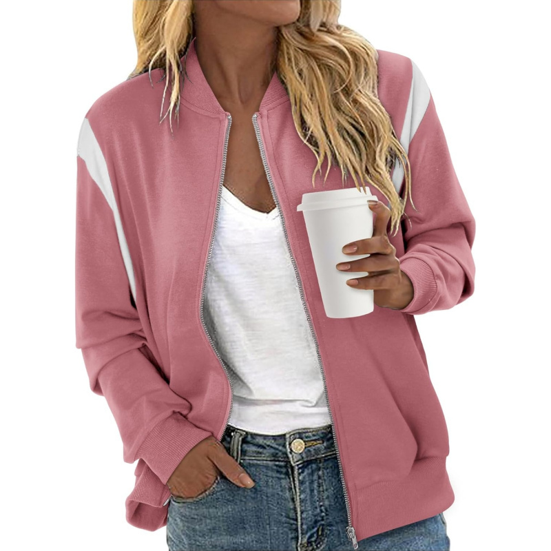 Women's Zip Up Jacket Casual Long Sleeve