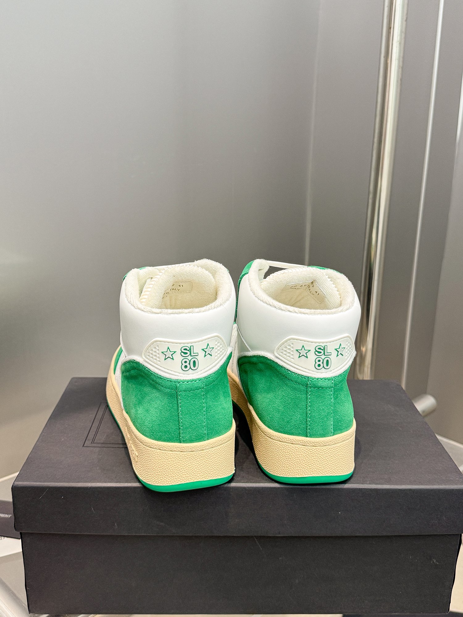 YSL Leather High Top Sneakers