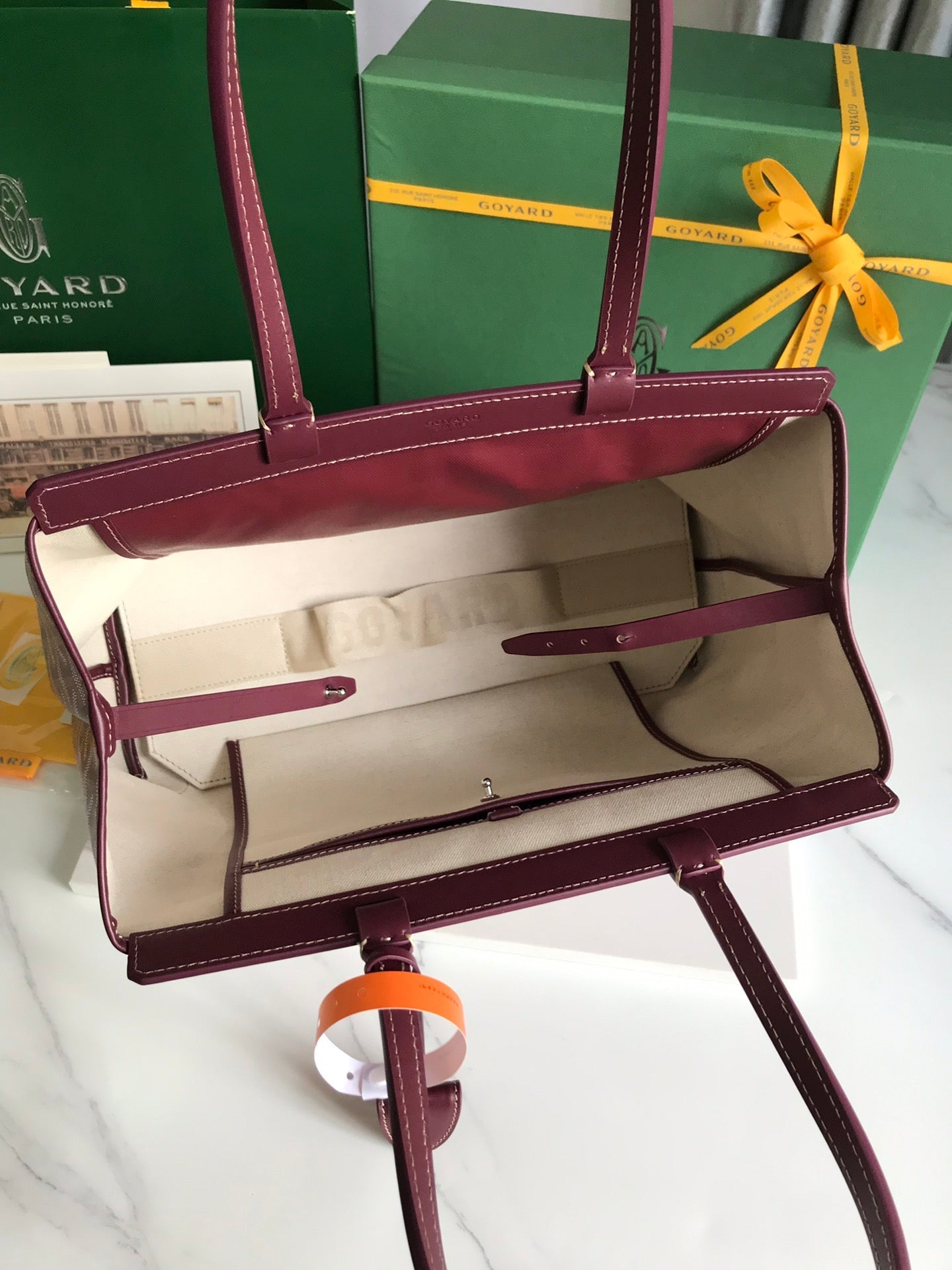 Goyard Bellechasse Biaude Pm Bag 36cm Wine Red Goyardine Canvas And Calfskin Trim