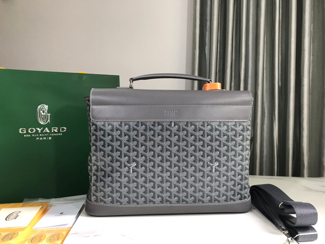 Goyard Citadin Bag 38Cm Grey Canvas