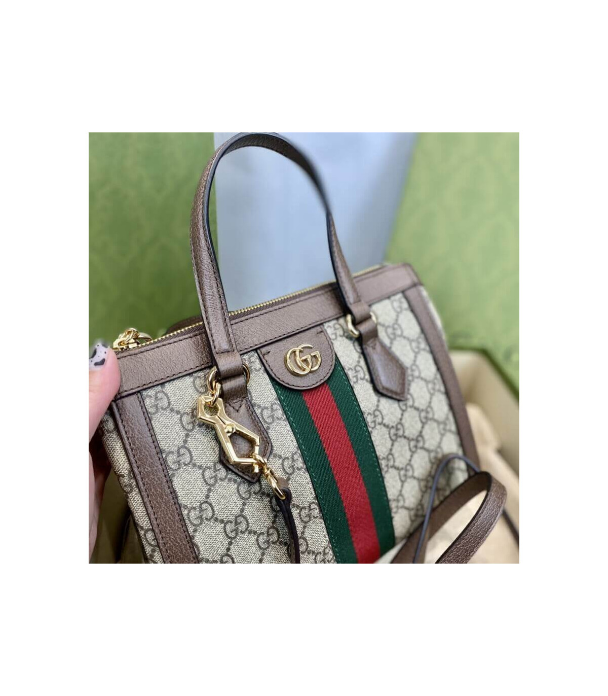 Gucci Ophidia GG Supreme Small Top Handle Tote Bag 24cm/9.4in