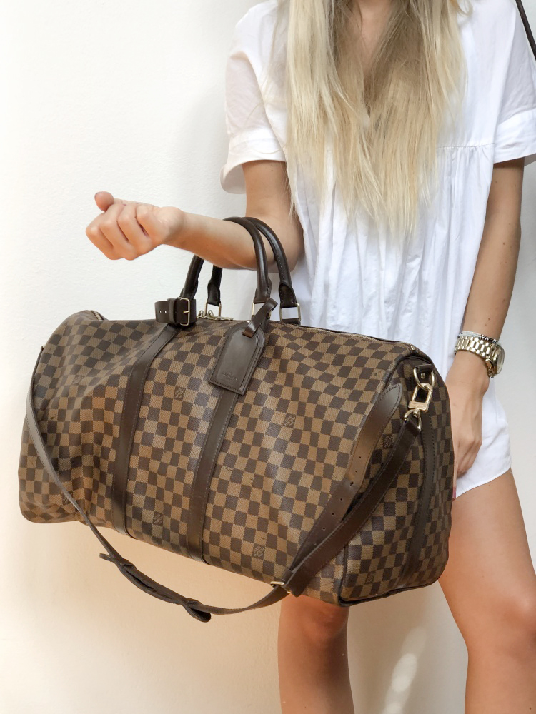 Louis Vuitton LV Keepall Bandoulière 45 Damier Ebene Canvas 45cm N41428