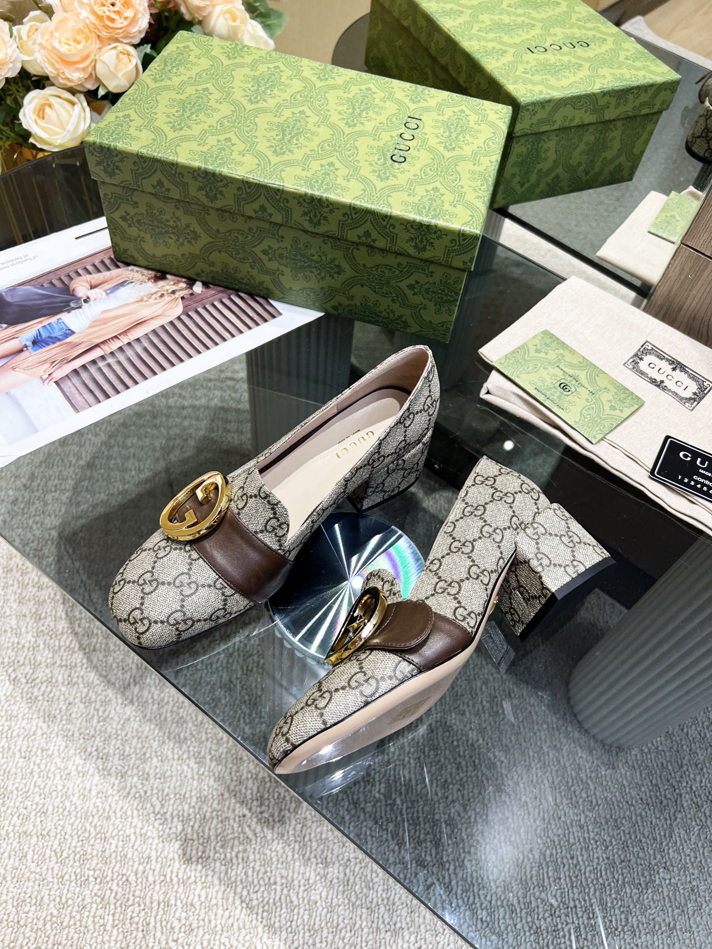 Gucci Women’S Blondie Pump Beige ?701711 9I650 9769