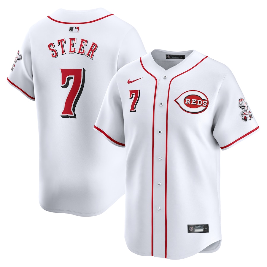 Spencer Steer Cincinnati Reds Home Limited Player Jersey White